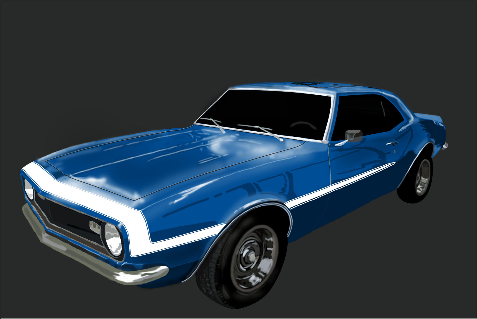 1967 Camaro Digital Painting